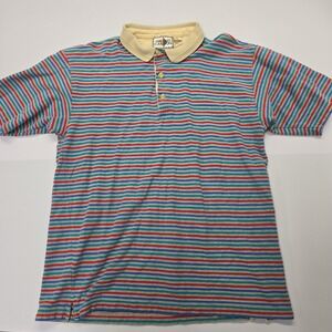 Vintage Grand Canyon Mens XL Striped Polo Shirt Short Sleeve Cotton‎ Multicolor